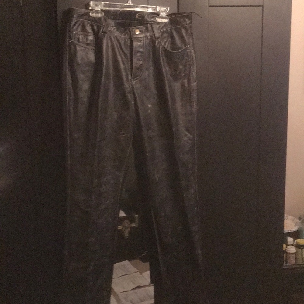 Just Cavalli men’s leather pants.